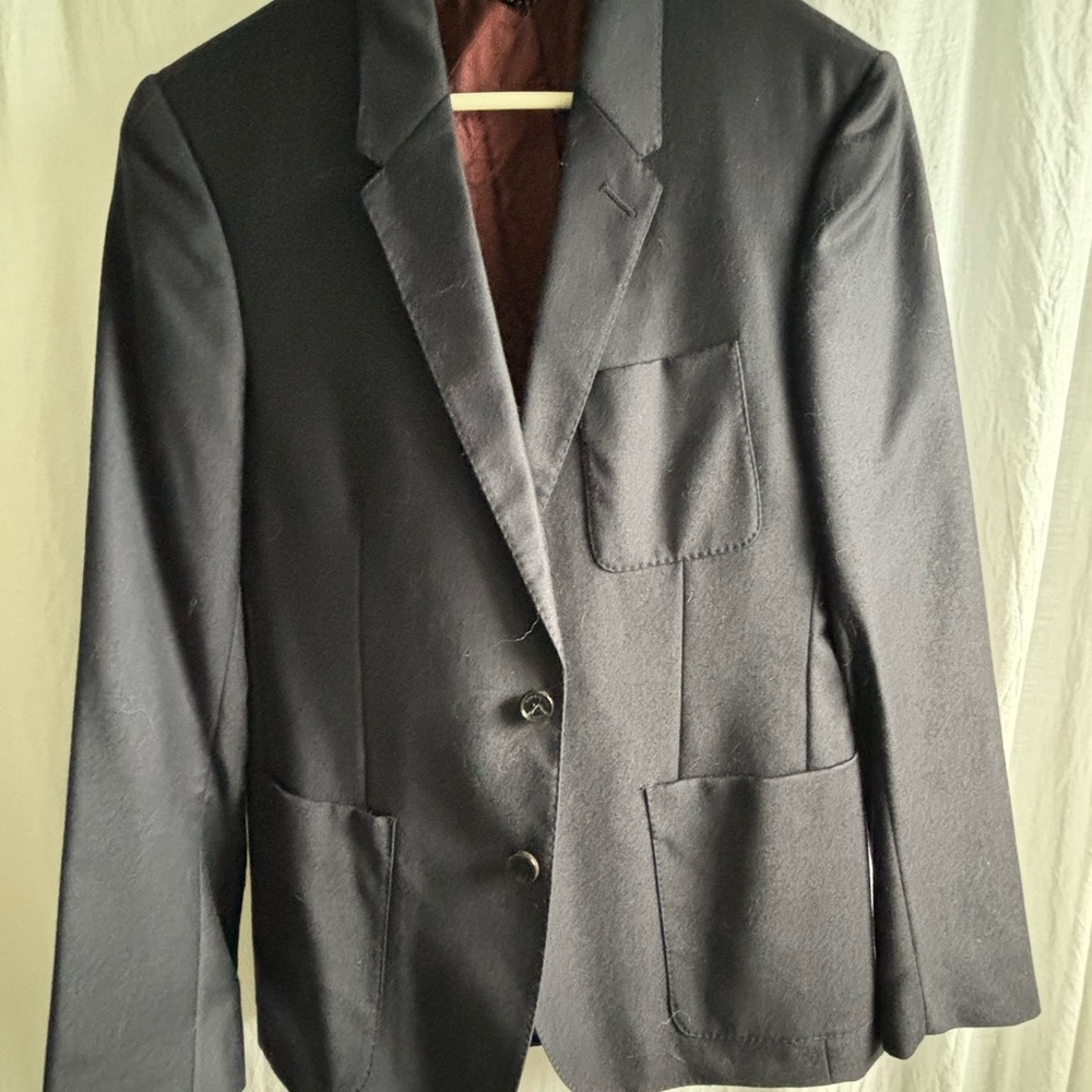 Navy Burberry Blazer Size Womens 10/12 or men's US 38 - Picture 2 of 6